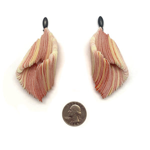Comme duVitro with Oval Post - Peach-Earrings-Yong Joo Kim-Pistachios