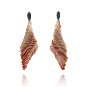 Comme duVitro with Oval Post - Peach-Earrings-Yong Joo Kim-Pistachios