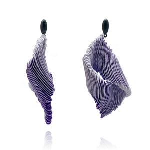 Comme duVitro with Oval Post - Purple-Earrings-Yong Joo Kim-Pistachios