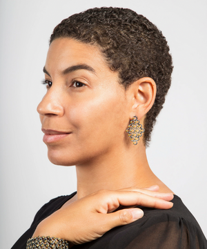 Confetti Grid Earrings - Medium-Earrings-Heather Guidero-Pistachios