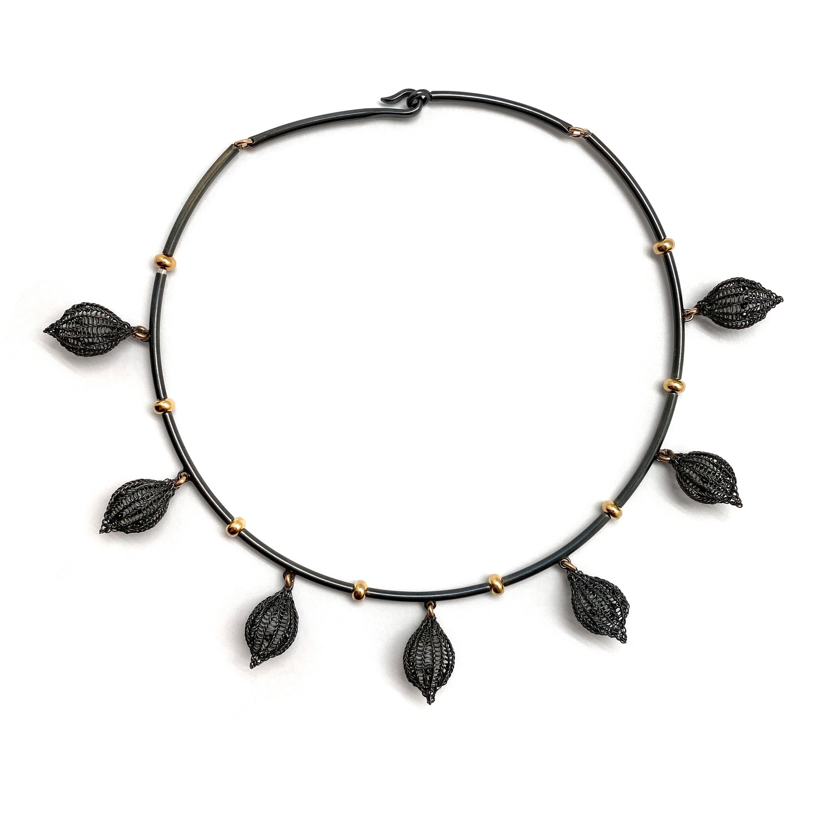 Crochet Droplet Necklace-Necklaces-Sowon Joo-Pistachios