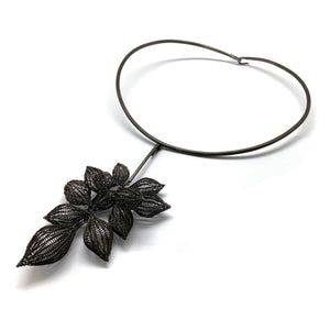 Crochet Flower Bud Necklace-Necklaces-Sowon Joo-Pistachios