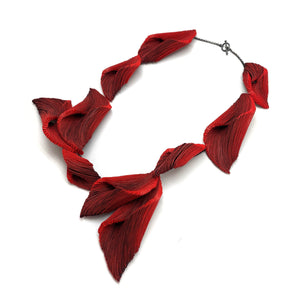 Crossing The Chasm Series - Red Necklace 1-Necklaces-Yong Joo Kim-Pistachios
