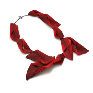 Crossing The Chasm Series - Red Necklace 1-Necklaces-Yong Joo Kim-Pistachios