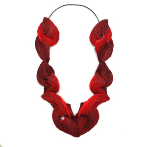 Crossing The Chasm Series - Red Necklace 2-Necklaces-Yong Joo Kim-Pistachios