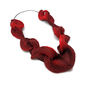 Crossing The Chasm Series - Red Necklace 2-Necklaces-Yong Joo Kim-Pistachios