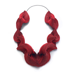 Crossing The Chasm Series - Red Necklace 2-Necklaces-Yong Joo Kim-Pistachios