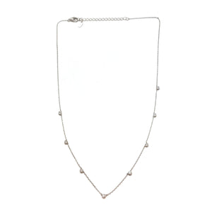 Cubic Zirconia Station Necklace-Necklaces-Manuela Carl-Pistachios