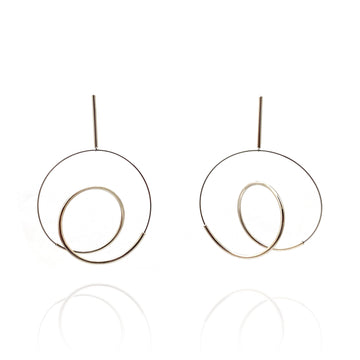 Curlicue Drop Earrings Large - Sterling Silver