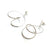 Curlicue Drop Earrings Medium - Sterling Silver-Earrings-Yoko Takirai-Pistachios