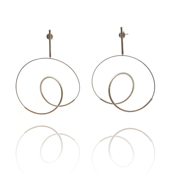 Curlicue Drop Earrings Medium - Sterling Silver