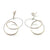 Curlicue Drop Earrings Small - Sterling Silver-Earrings-Yoko Takirai-Pistachios