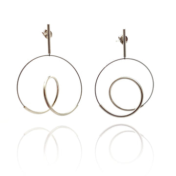 Curlicue Drop Earrings Small - Sterling Silver