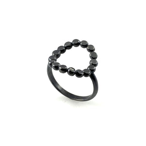 Curved Dot Diamond Ring-Rings-Elisa Bongfeldt-Pistachios