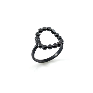 Curved Dot Diamond Ring-Rings-Elisa Bongfeldt-Pistachios