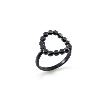 Curved Dot Diamond Ring