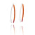Curved Matchstick Bow Earrings - Orange and Red-Earrings-Ursula Muller-Pistachios