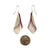 Curved Silver and Pink Earrings-Earrings-Marcin Tyminski-Pistachios