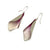 Curved Silver and Pink Earrings-Earrings-Marcin Tyminski-Pistachios