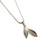 Dancing in the Wind Two Leaf Necklace-Necklaces-Huiyu Chiu-Pistachios