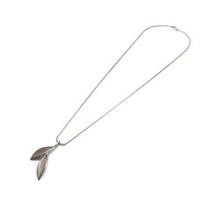 Dancing in the Wind Two Leaf Necklace-Necklaces-Huiyu Chiu-Pistachios