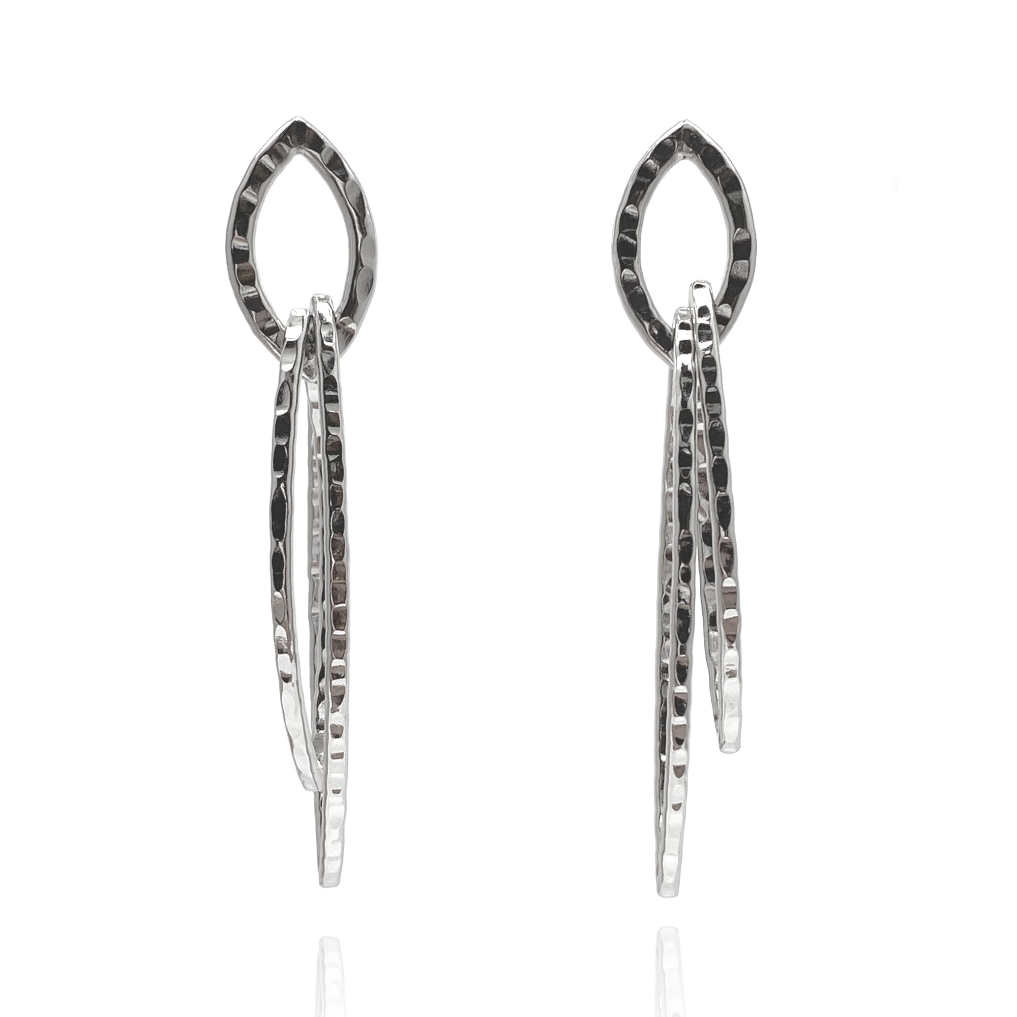 Dangle Platinum Earrings-Earrings-Sowon Joo-Pistachios