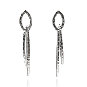 Dangle Platinum Earrings-Earrings-Sowon Joo-Pistachios