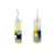 Dark Blue and Yellow Rectangle Earrings-Earrings-Asami Watanabe-Pistachios