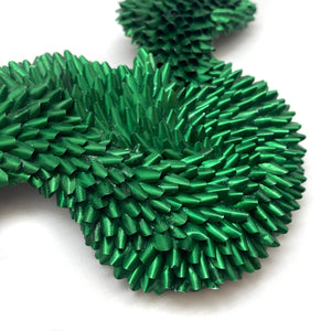 Dark Green Textured Aluminum Necklace-Necklaces-Eunseok Han-Pistachios