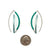 Dark Green and Light Blue 3D Bow Earrings-Earrings-Ursula Muller-Pistachios