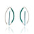 Dark Green and Light Blue 3D Bow Earrings-Earrings-Ursula Muller-Pistachios