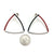 Deep Triangle Bow Earrings Red-Earrings-Ursula Muller-Pistachios