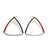 Deep Triangle Bow Earrings Red-Earrings-Ursula Muller-Pistachios