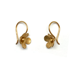 Delicate Gold Flower Drops-Earrings-Anna Krol-Pistachios