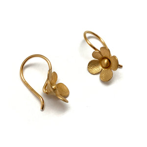Delicate Gold Flower Drops-Earrings-Anna Krol-Pistachios