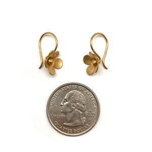 Delicate Gold Flower Drops-Earrings-Anna Krol-Pistachios