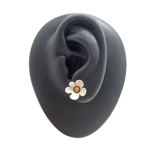 Delicate Silver Flower Studs-Earrings-Anna Krol-Pistachios
