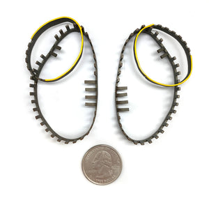 Demitra Thomloudis - Intersection with Orange Large Earrings-Earrings-Precious Collective-Pistachios