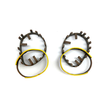 Demitra Thomloudis - Intersection with Orange Medium Earrings