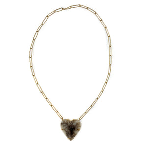 Dendritic Agate Heart Necklace-Necklaces-Lori Francescutti-Pistachios