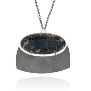 Dendritic Agate Statement Necklace-Necklaces-Heather Guidero-Pistachios