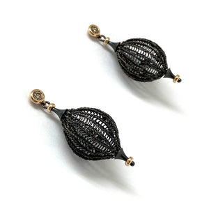 Diamond Drop Crochet Earrings-Earrings-Sowon Joo-Pistachios
