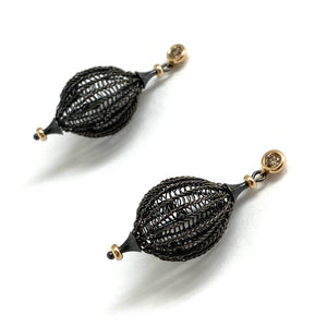 Diamond Drop Crochet Earrings-Earrings-Sowon Joo-Pistachios