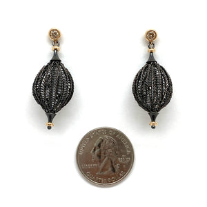 Diamond Drop Crochet Earrings-Earrings-Sowon Joo-Pistachios