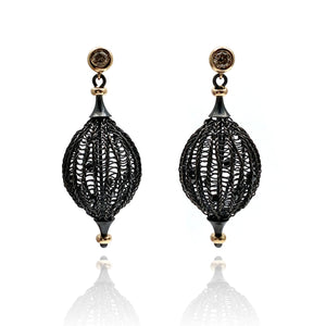 Diamond Drop Crochet Earrings-Earrings-Sowon Joo-Pistachios