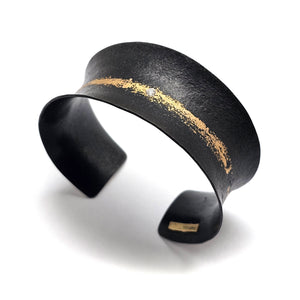 Diamond and Gold Stripe Cuff-Bracelets-Pat Flynn-Pistachios