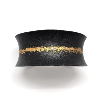 Diamond and Gold Stripe Cuff