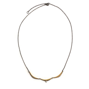 Diamond and Mixed Metal Necklace-Necklaces-Austin Titus-Pistachios