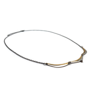 Diamond and Mixed Metal Necklace-Necklaces-Austin Titus-Pistachios