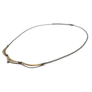 Diamond and Mixed Metal Necklace-Necklaces-Austin Titus-Pistachios